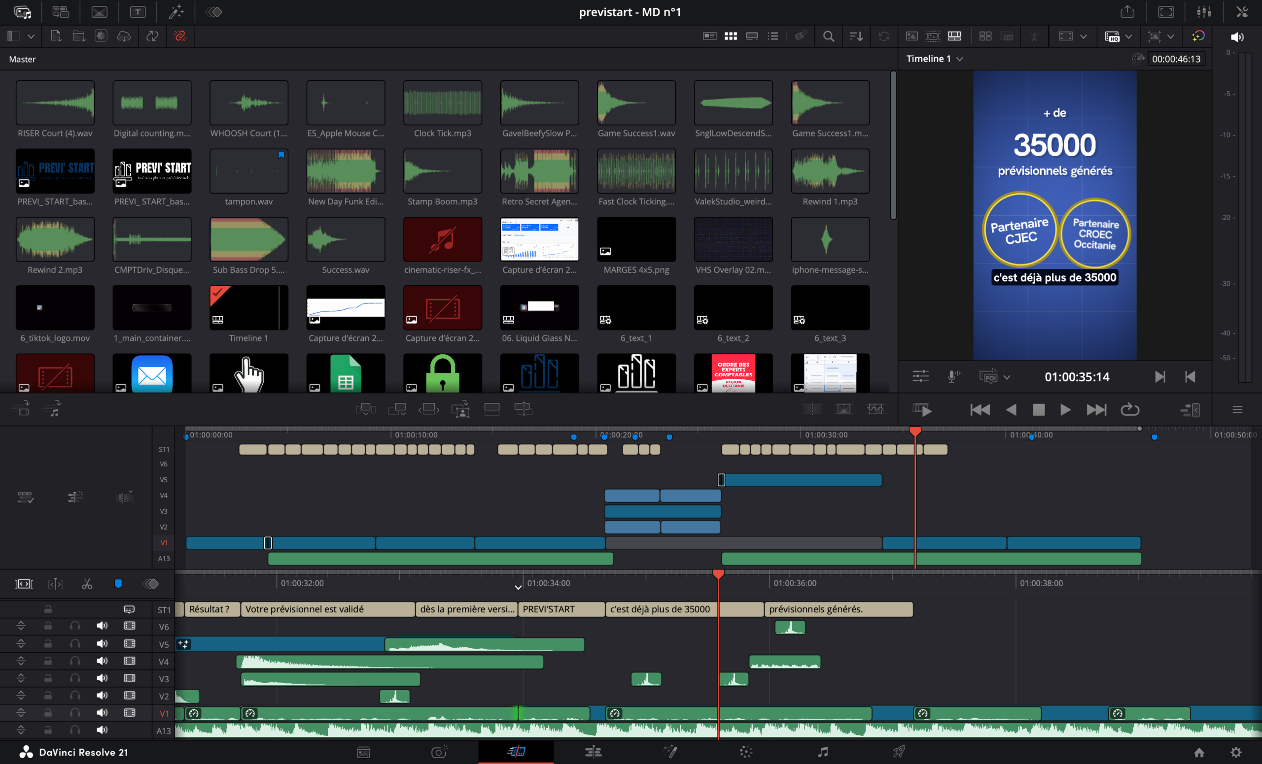 Montage du film en postproduction